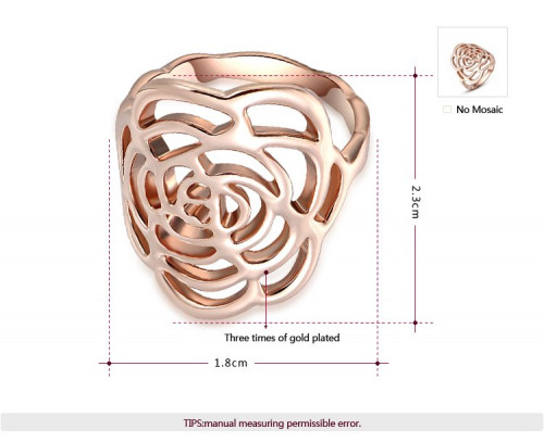 Кольцо ROZI RG-88230 со стилизованной розой