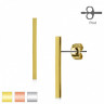 Женские серьги-гвоздики в форме палочек TATIC EA-008 с позолоченным или родиевым покрытием
